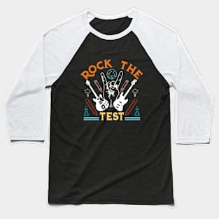 Rock The Test Guitar Teacher Test Day Baseball T-Shirt